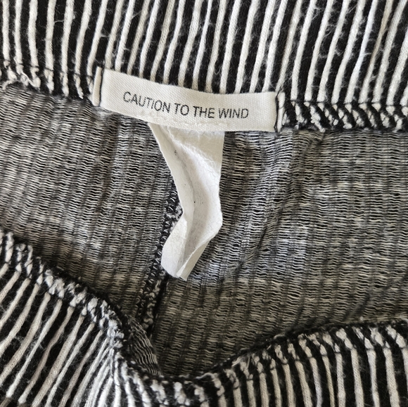 Caution To The Wind • Women's Black and White Striped Midi Skirt - Picture 7 of 7